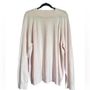 HAMPSHIRE STUDIO • Light pink  crewneck sweater top w/half zipper. Size 3X